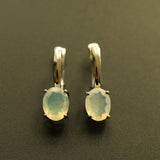 ‘Annie’ Oval Opal Clasp Drop Earrings