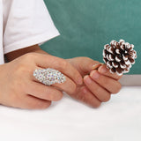 ‘Mattie’ Oval Opal Cluster Cocktail Ring – on hand