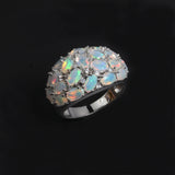 ‘Addie’ Oval Opal Cluster Dome Ring