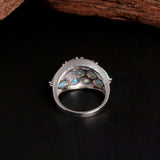 ‘Hattie’ Oval Opal Cluster Dome Ring – back view