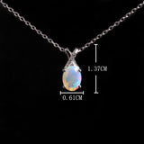 ‘Mercy’ Oval Opal Cross Bail Pendant – dimensions