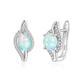 ‘Frankie’ Oval Opal CZ Swirl Earrings