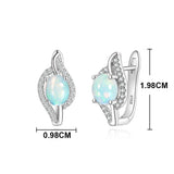 ‘Frankie’ Oval Opal CZ Swirl Earrings – dimensions