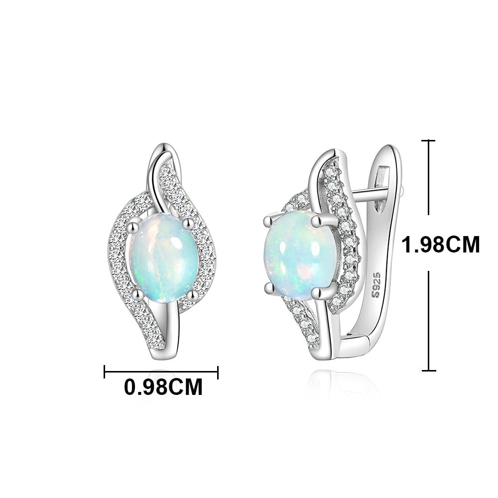 ‘Frankie’ Oval Opal CZ Swirl Earrings – dimensions