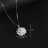 ‘Bluebell’ Oval Opal Flower Cluster Pendant – dimensions