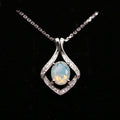 ‘Lark’ Oval Opal Kite Frame Pendant