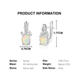 ‘Sage’ Oval Opal Leaf Vine Earrings – specs dimensions