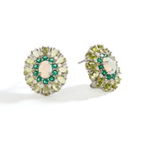 ‘Daintree’ Oval Opal Peridot Sunburst Set – earrings side