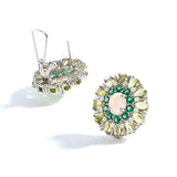 ‘Daintree’ Oval Opal Peridot Sunburst Set – earrings back