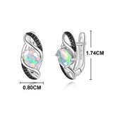 ‘Honey’ Oval Opal Spinel Swirl Earrings – dimensions
