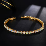 ‘Juniper’ Oval Opal Tennis Bracelet – open curve