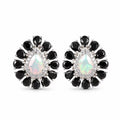 ‘Pepper’ Pear Opal Black Spinel Earrings