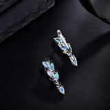 ‘Waverly’ Pear Opal Cascade Cluster Earrings – front and back