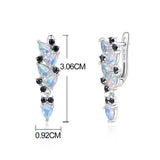 ‘Waverly’ Pear Opal Cascade Cluster Earrings – dimensions
