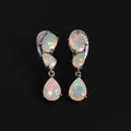 ‘Collins’ Pear Opal Cluster Drop Earrings