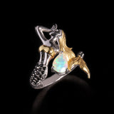 ‘Airlie’ Pear Opal Mermaid Ring