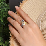 ‘Airlie’ Pear Opal Mermaid Ring – on hand