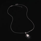 ‘Greta’ Pear Opal Spinel Halo Necklace – full chain length