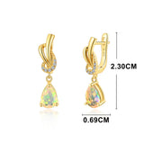 ‘Georgia’ Pear Opal Swirl Drop Earrings – dimensions