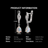 ‘Palmer’ Pear Opal Twist Drop Earrings – product specs