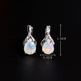 ‘Marnie’ Pear Opal Twist Leverback Earrings – dimensions