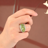 ‘Clovelly’ Peridot Cluster Dome Ring – on hand