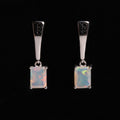 ‘Piper’ Rectangle Opal Tapered Bar Earrings