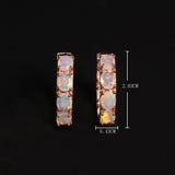 ‘Sunday’ Rose Gold Opal Hoop Earrings – dimensions