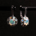 ‘Posy’ Round Opal Flower Cluster Earrings