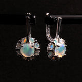 ‘Posy’ Round Opal Flower Cluster Earrings
