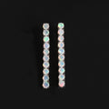 ‘Cora’ Round Opal Linear Bar Earrings