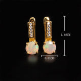 ‘Mesa’ Round Opal Pave Bar Earrings – dimensions