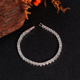 ‘Florence’ Round Opal Tennis Bracelet – flat loop