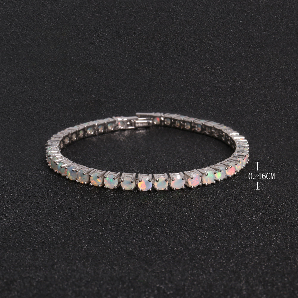 ‘Florence’ Round Opal Tennis Bracelet – width dimension
