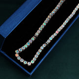 ‘Kimberley’ Round Opal Tennis Necklace – in gift box