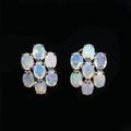 ‘Jubilee’ Seven Oval Opal Cluster Earrings