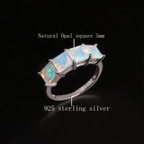‘Aubrey’ Square Opal Three Stone Set – ring materials