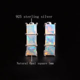 ‘Aubrey’ Square Opal Three Stone Set – earring materials