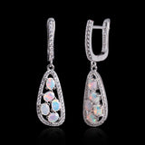 ‘Whitley’ Teardrop Opal Cluster Drop Earrings
