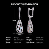 ‘Whitley’ Teardrop Opal Cluster Drop Earrings – specs dimensions