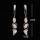 ‘Nell’ Three Opal Linear Drop Earrings – dimensions