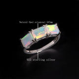 ‘Bronwyn’ Three Stone Octagon Opal Ring – material callouts