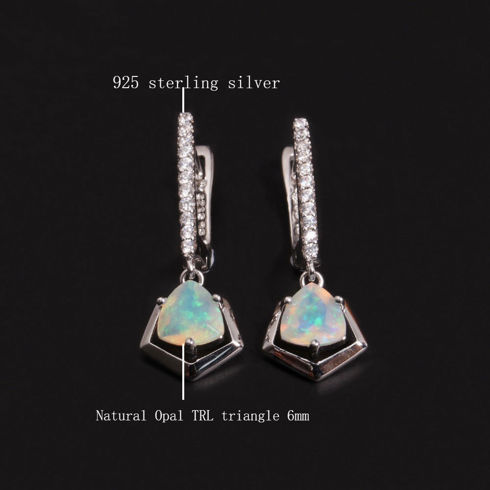 ‘Sedona’ Trillion Opal Geometric Drop Earrings – material callouts