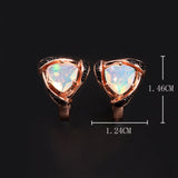 ‘Clementine’ Trillion Opal Rose Gold Earrings – dimensions